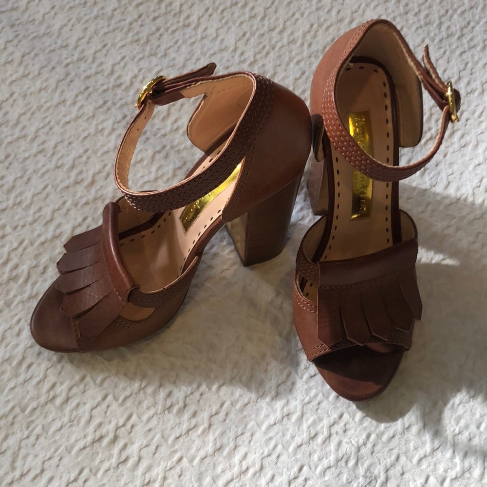 Lovely brown leather Rupert Sanderson heels